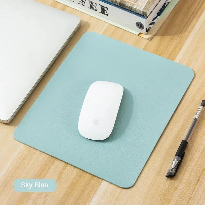 Small PU Mouse Pad Non-Slip Gaming Desktop Mouse Pad Waterproof Anti-Scratch Easy To Clean Mat For PC Laptop Desktop