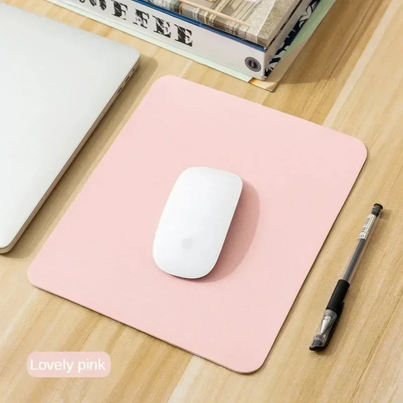 Small PU Mouse Pad Non-Slip Gaming Desktop Mouse Pad Waterproof Anti-Scratch Easy To Clean Mat For PC Laptop Desktop