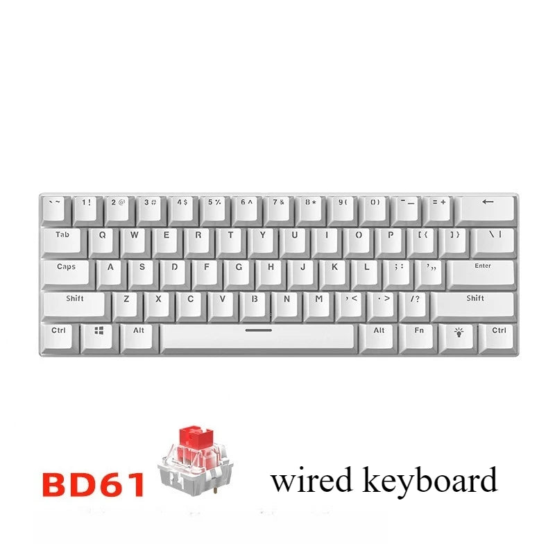 Teclado mecanico 60% gamer mechanical keyboards pc, laptop, mini keyboard