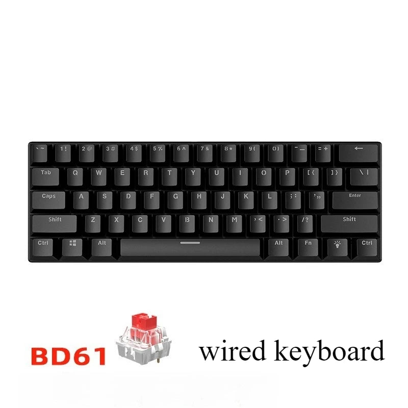 Teclado mecanico 60% gamer mechanical keyboards pc, laptop, mini keyboard