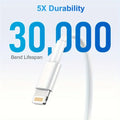 3pcs 1pc for iPhone charger cable lightning data cable original MFi certified USB A charging cable suitable for iPhone 13 12 1