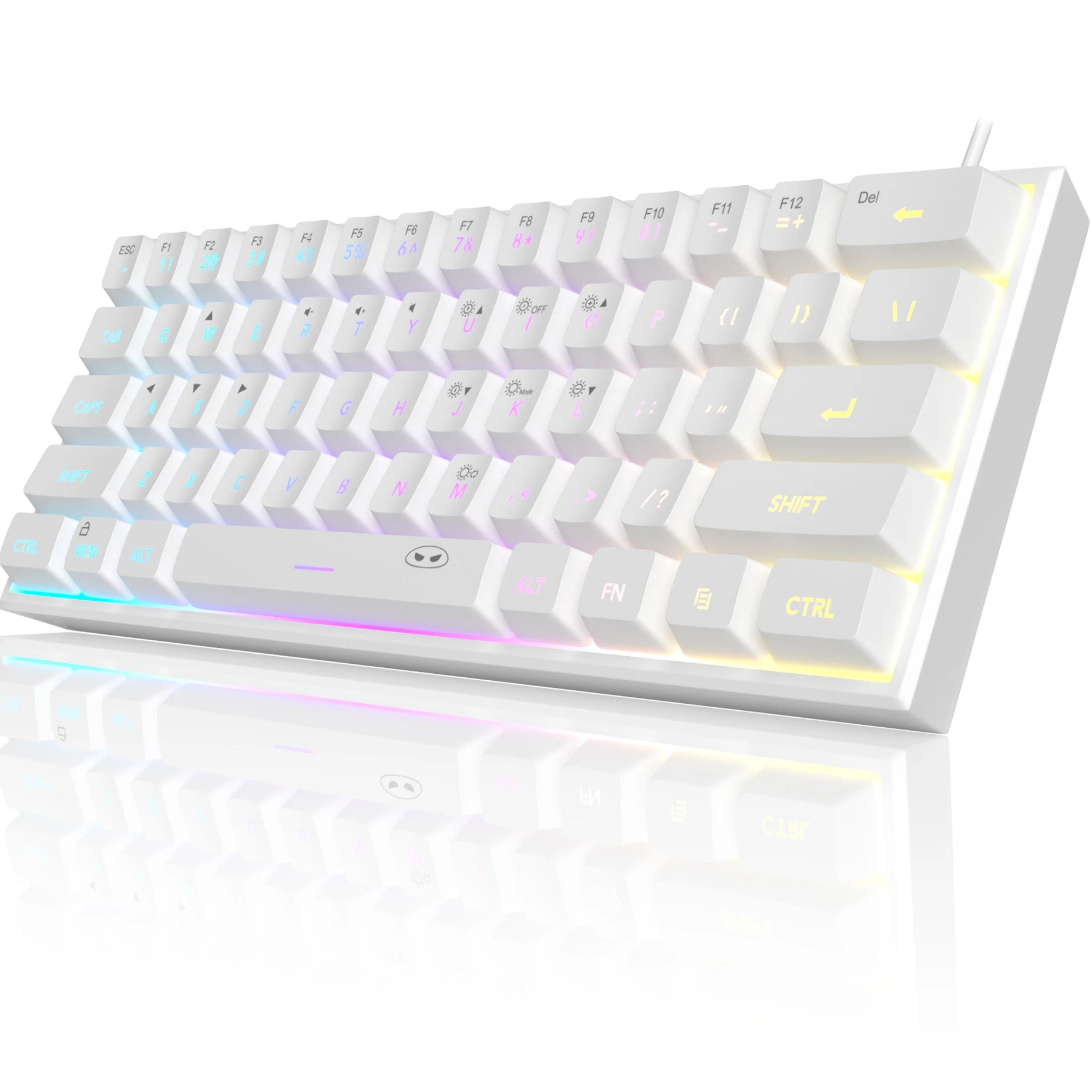 MageGee Mini 60% Gaming Keyboard, RGB Backlit 61-Key Ultra-Compact Keyboard, TS91 Ergonomic Waterproof