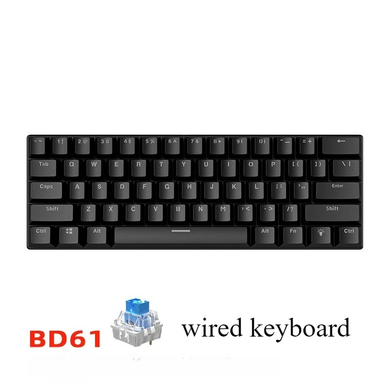 Teclado mecanico 60% gamer mechanical keyboards pc, laptop, mini keyboard