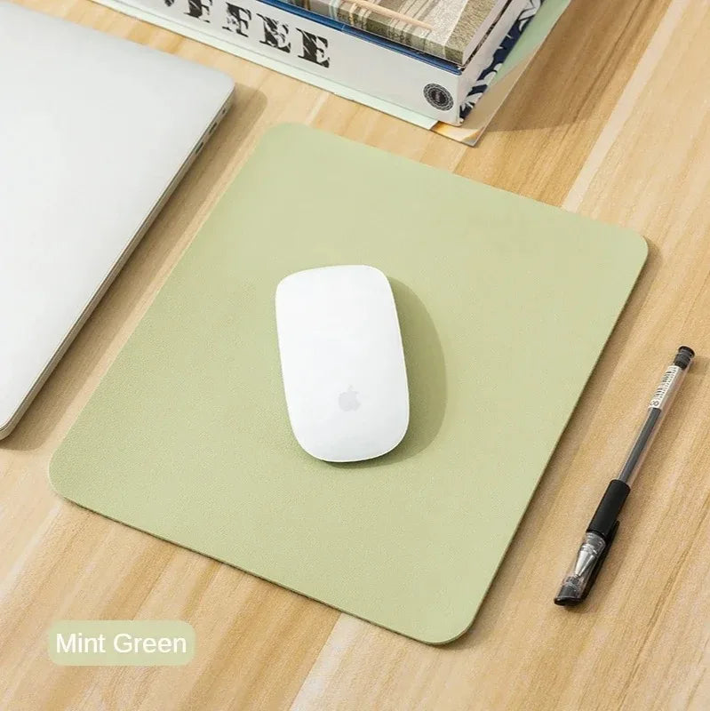 Small PU Mouse Pad Non-Slip Gaming Desktop Mouse Pad Waterproof Anti-Scratch Easy To Clean Mat For PC Laptop Desktop