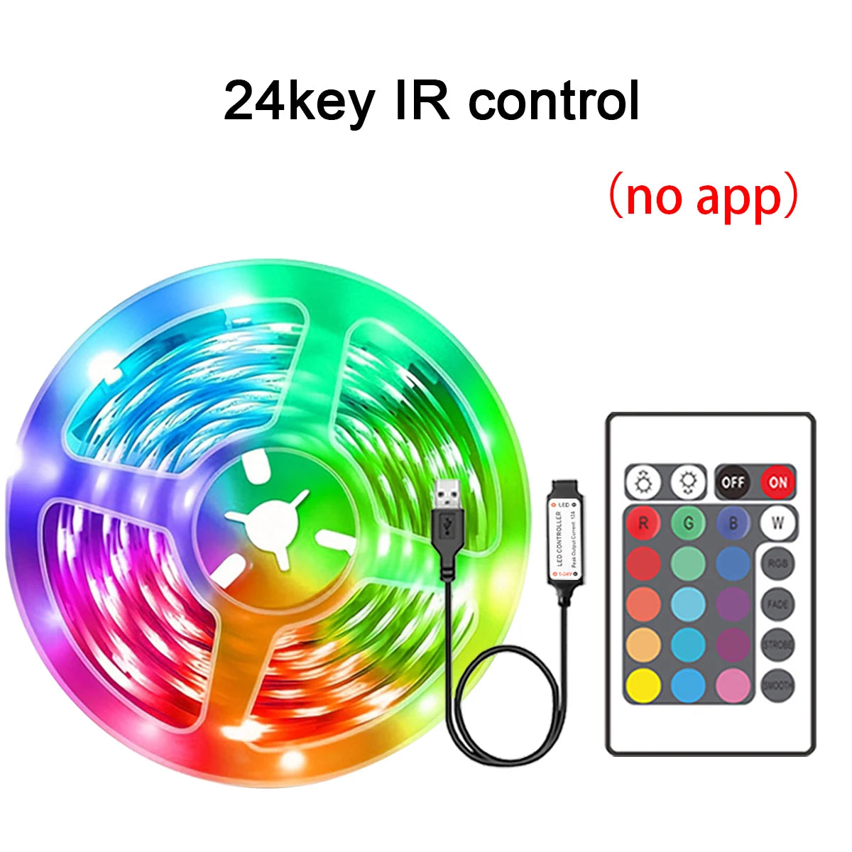 RGB LED Strip Lights 5m 10m 20m 30m LED Room Light with APP Control Flexible Ribbon LED Tape for Room Bedroom Decoration