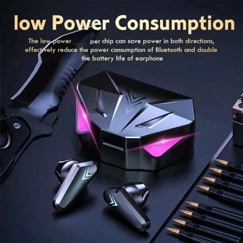 X15 TWS Wireless Bluetooth Headset LED with Mic Wireless Headphones Noise Cancelling