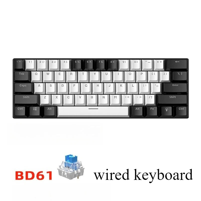 Teclado mecanico 60% gamer mechanical keyboards pc, laptop, mini keyboard
