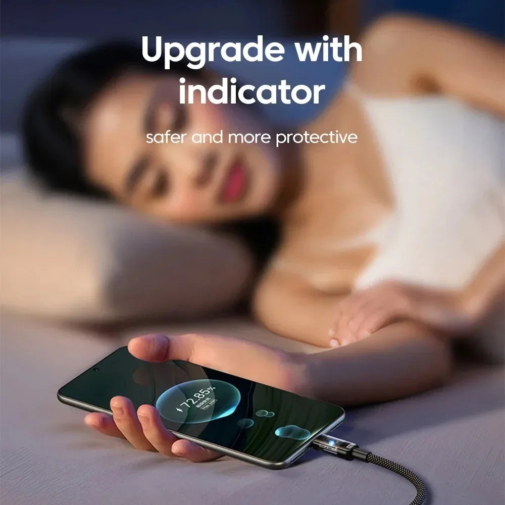 0.5M 240W Nylon USB C PD Super Fast Charging Data Cable with LED Digital Display USB To Type C Quick Charge Data Cords